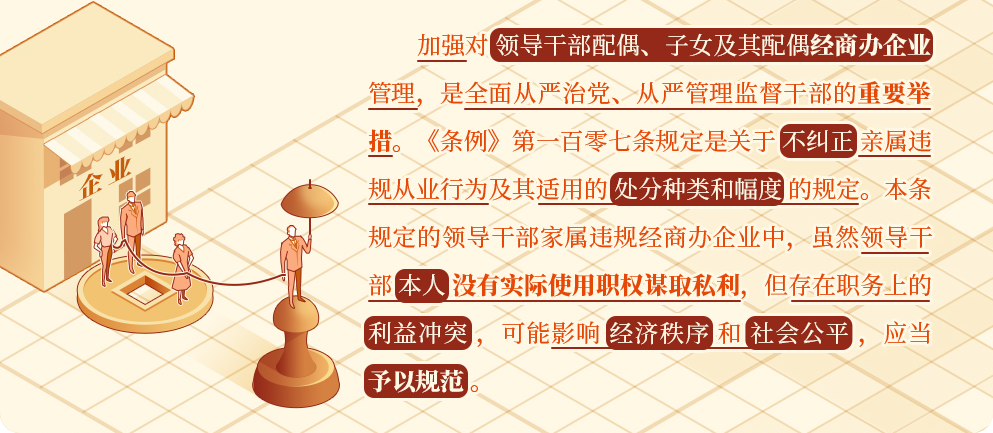 党纪学习教育•每日一课丨对配偶、子女及其配偶违规从业行为,党员干部应当予以纠正